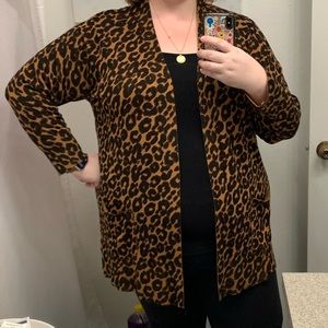 Terra & Sky Leopard Cardigan 4X